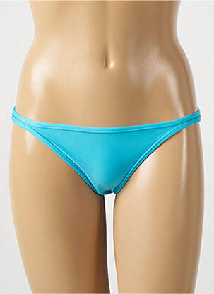 Bas de maillot de bain effet matière satinée bikini bleu RIO DE SOL femme
