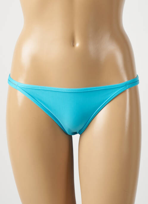 Bas de maillot de bain effet matière satinée bikini bleu RIO DE SOL femme