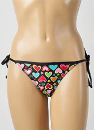 Bas de maillot de bain imprimé fantaisie bikini noir RIO DE SOL femme