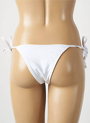 Bas de maillot de bain tissage satiné bikini blanc RIO DE SOL femme
