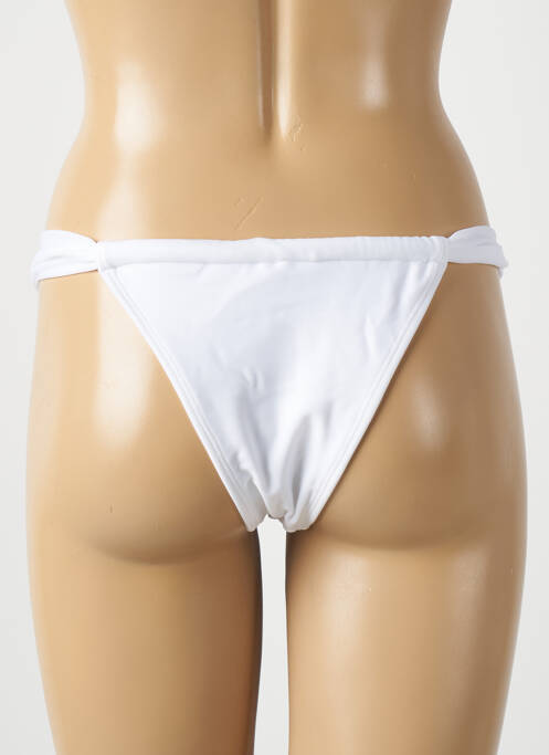 Bas de maillot de bain tissage satiné bikini blanc RIO DE SOL femme