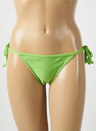 Bas de maillot de bain tissage satiné string vert RIO DE SOL femme