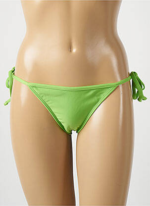 Bas de maillot de bain tissage satiné string vert RIO DE SOL femme