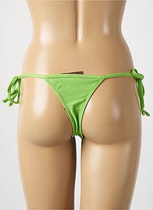 Bas de maillot de bain tissage satiné string vert RIO DE SOL femme