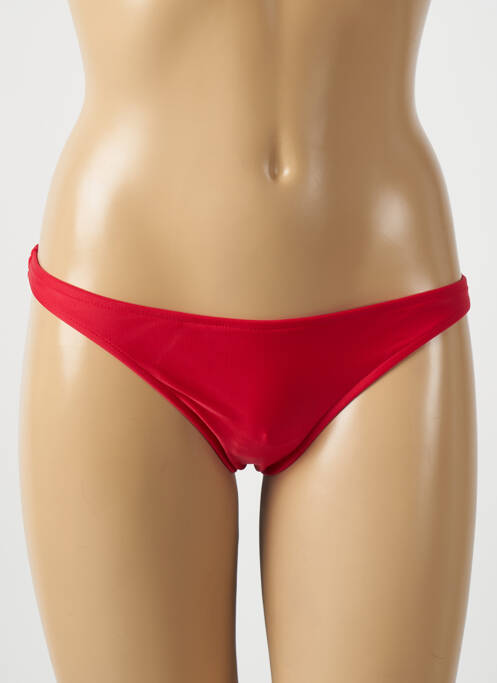 Bas de maillot de bain tissage satiné bikini rouge RIO DE SOL femme