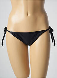 Bas de maillot de bain effet matière satinée bikini noir RIO DE SOL femme