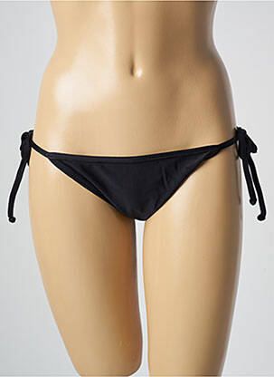 Bas de maillot de bain effet matière satinée bikini noir RIO DE SOL femme