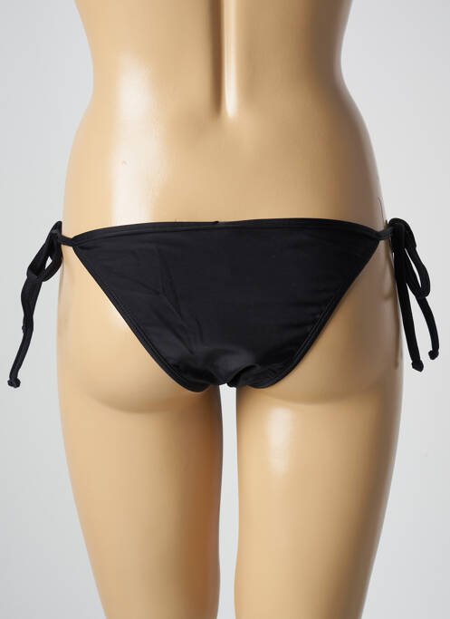 Bas de maillot de bain effet matière satinée bikini noir RIO DE SOL femme
