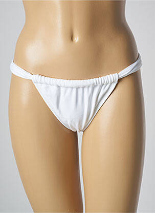 Bas de maillot de bain tissage satiné bikini blanc RIO DE SOL femme