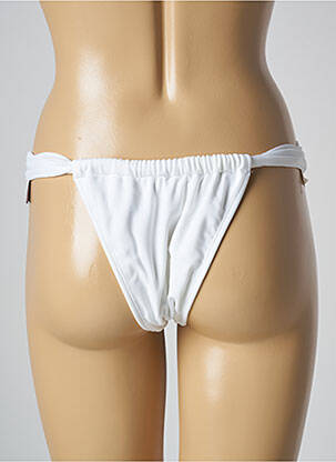Bas de maillot de bain tissage satiné bikini blanc RIO DE SOL femme