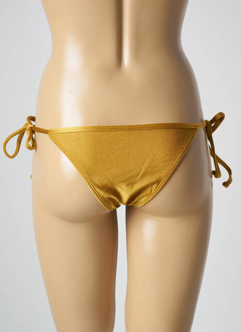 Bas de maillot de bain effet matière satinée bikini or RIO DE SOL femme