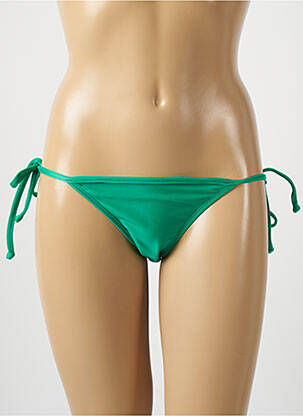 Bas de maillot de bain tissage satiné bikini vert RIO DE SOL femme