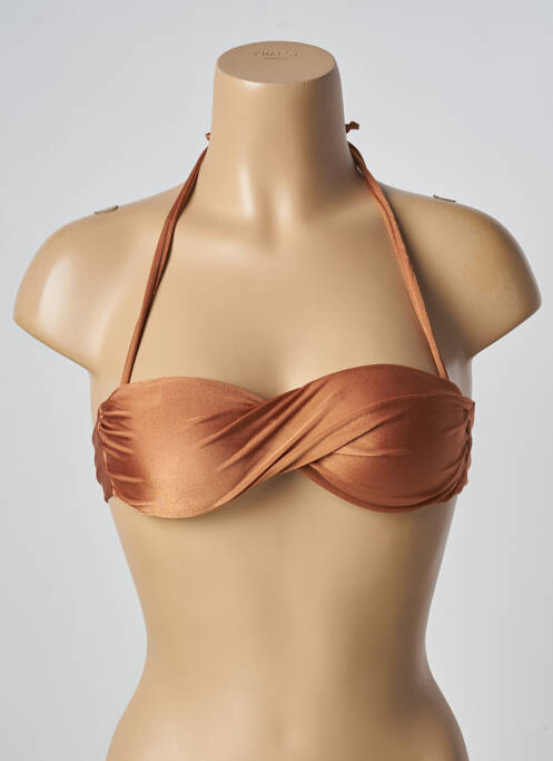 Haut de maillot de bain marron RIO DE SOL pour femme