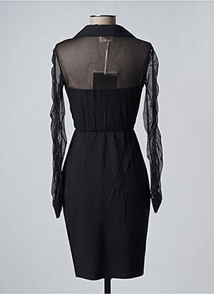 Robe mi-longue manches longues manches longues noir ANGELA DAVIS femme