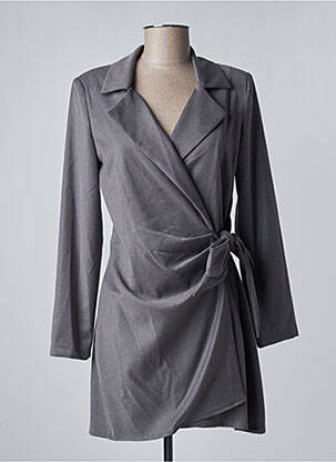 Robe courte gris ANGELA DAVIS pour femme