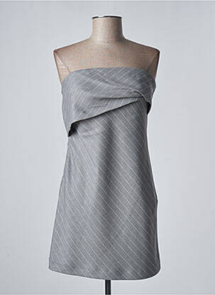 Robe courte gris LUMINA pour femme