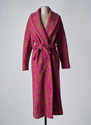 Manteau long rose CARLA MONTANARINI pour femme