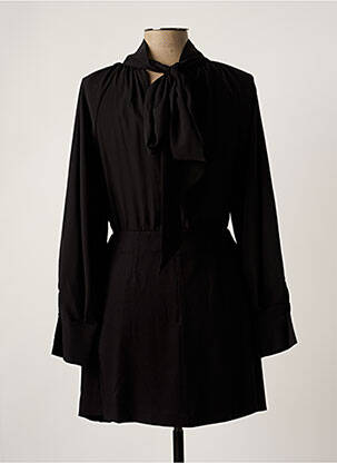 Robe courte fermeture zippée au dos manches longues noir ANGELA DAVIS femme