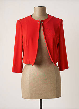 Veste chic col rond rouge DAMA MIA femme