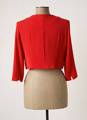 Veste chic col rond rouge DAMA MIA femme