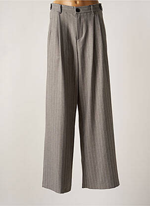 Pantalon large gris LUMINA pour femme