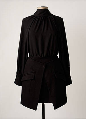 Robe courte noir ANGELA DAVIS pour femme
