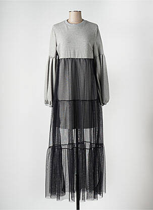 Robe longue gris ANGELA DAVIS femme