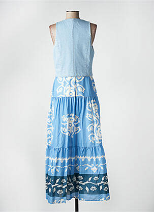 Robe longue bleu ANGELA DAVIS femme