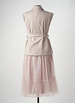Robe longue beige ANGELA DAVIS femme