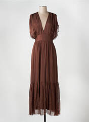 Robe longue marron fonce ANGELA DAVIS pour femme seconde vue