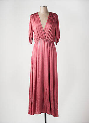 Robe longue rose ANGELA DAVIS pour femme