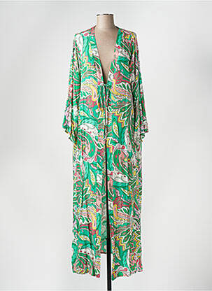 Veste kimono vert ANGELA DAVIS pour femme