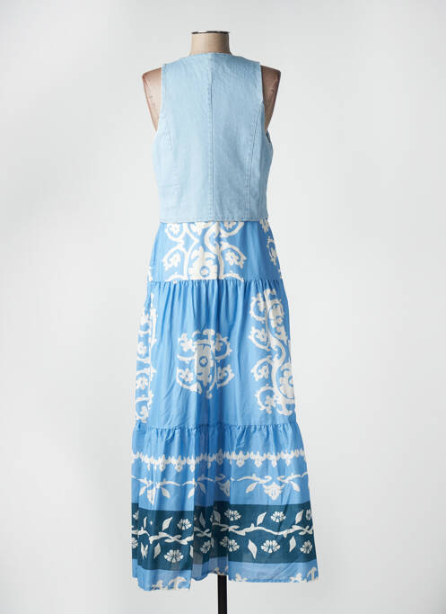 Robe longue bleu ANGELA DAVIS pour femme