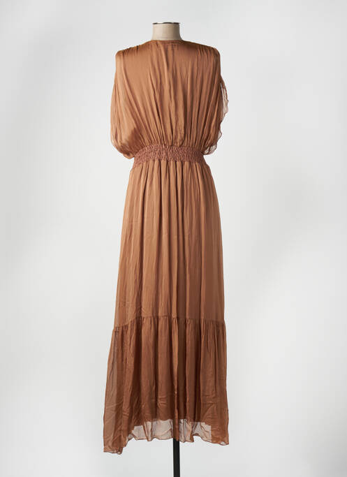 Robe longue marron ANGELA DAVIS femme