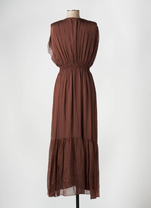 Robe longue marron fonce ANGELA DAVIS pour femme