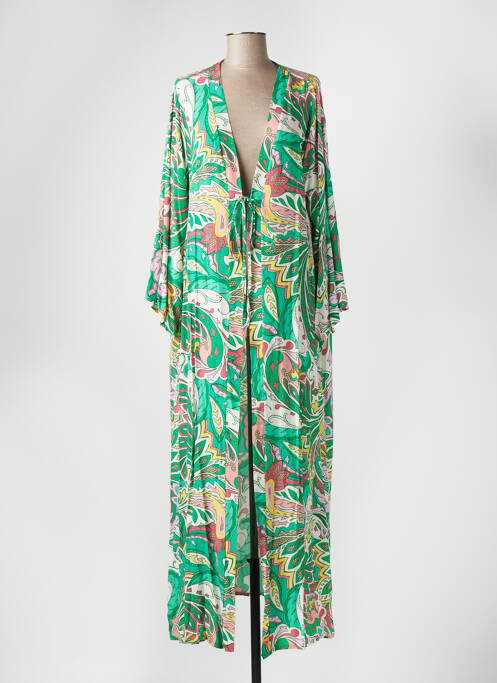 Veste kimono vert ANGELA DAVIS pour femme