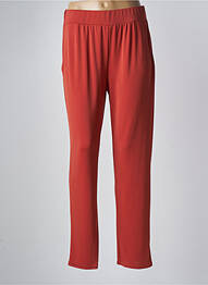 Pantalon slim taille élastique taille normale orange UN TEMPS POUR ELLE femme