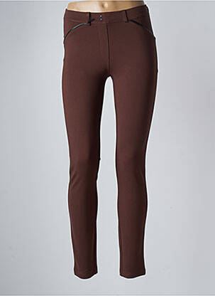 Jegging tissage jersey taille normale marron EAST DRIVE femme
