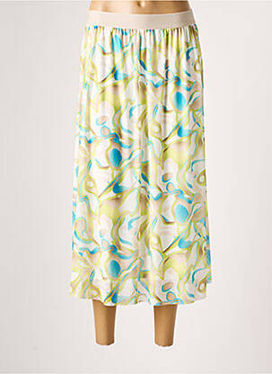 Jupe mi-longue stretch vert BARBARA LEBEK femme
