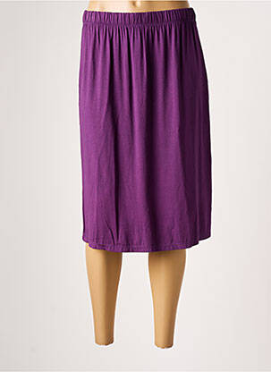 Jupe mi-longue coupe droite violet ANGEL CIRCLE femme
