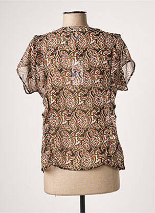 Blouse légère et transparente manches courtes beige MERI & ESCA femme