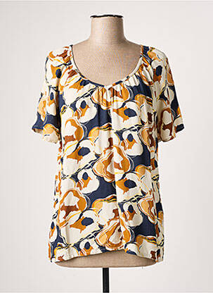 Blouse imprimé fleurs manches courtes beige LA FIANCÉE femme