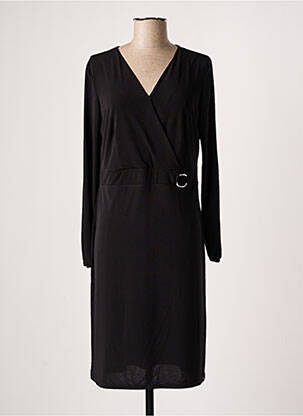 Robe mi-longue manches longues manches longues noir DIANE LAURY femme