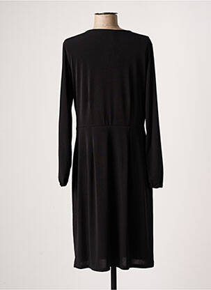 Robe mi-longue manches longues manches longues noir DIANE LAURY femme