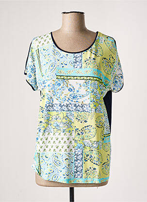 T-shirt stretch manches courtes bleu HAJO femme