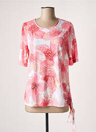 T-shirt stretch manches courtes rose HAJO femme