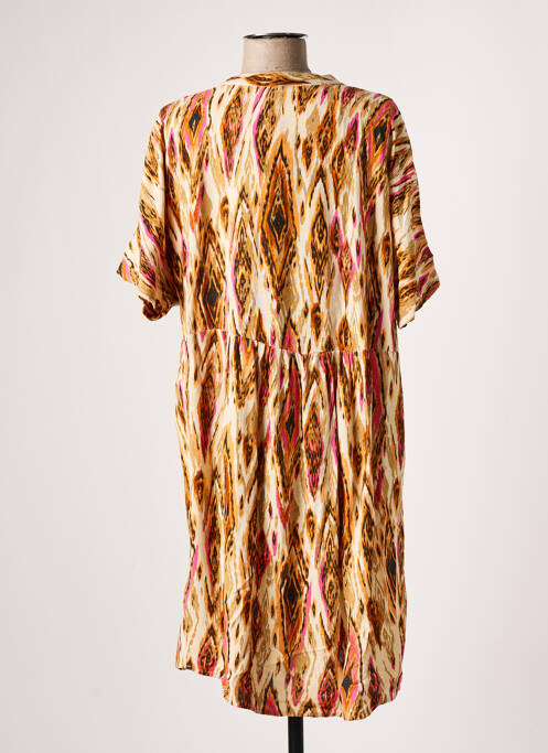 Robe mi-longue beige CISO pour femme