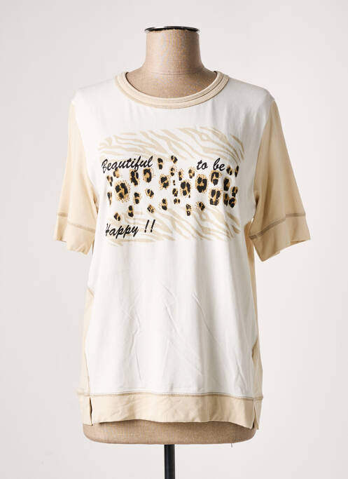 T-shirt beige HAJO pour femme