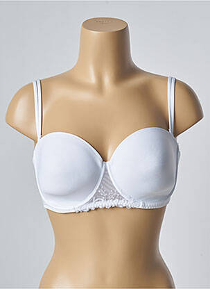 Soutien-gorge effet matière satinée haut soutien-gorge balconnet blanc SIMONE PERELE femme