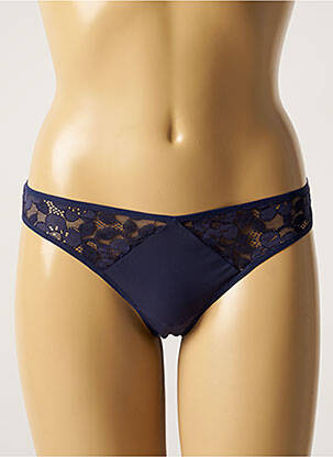 Tanga finition dentelle bleu SIMONE PERELE femme